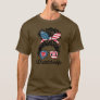 Womens Dispatcher Messy Bun American US Flag 4th T-Shirt