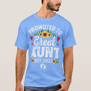 Womens Distressed Promoted To Great Aunt Est 2023 T-Shirt