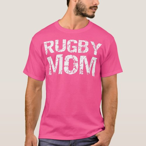 Womens Distressed Rugby Mother Gift for Moms Vinta T_Shirt