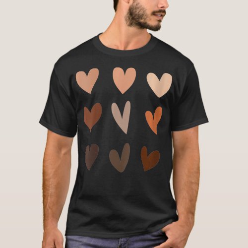 Womens Diversity Hearts  Skin Tone Hearts  Kindnes T_Shirt