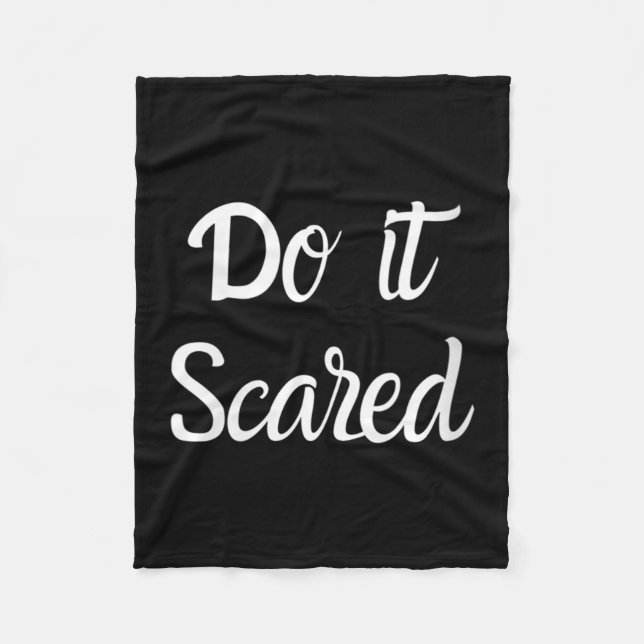 Womens Do It Ed Insres Courage Motivational V-neck Fleece Blanket (Front)