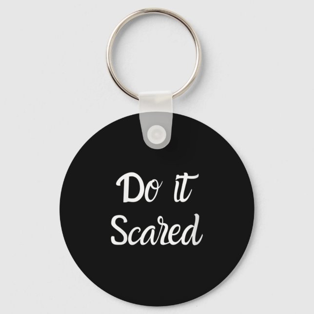 Womens Do It Ed Insres Courage Motivational V-neck Keychain (Front)