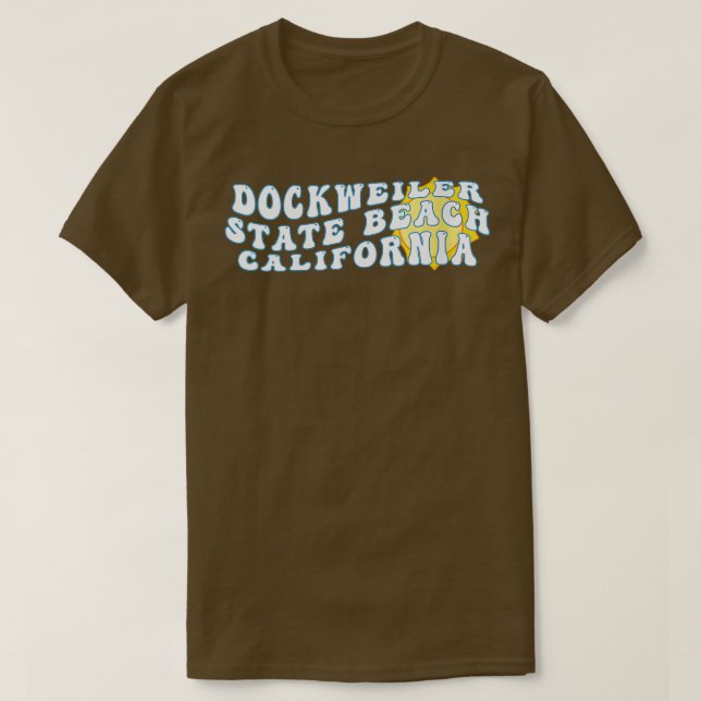 Womens Dockweiler State Beach California CA Retro  T-Shirt (Design Front)