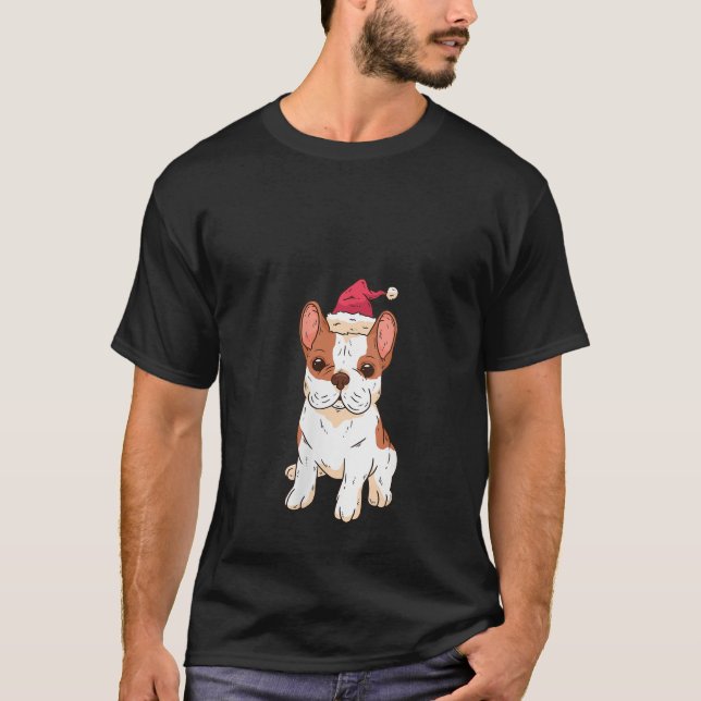 Womens Dog Christmas Funny Christmas V Neck  T-Shirt (Front)