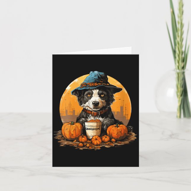 Women's dog halloween  card (Front)
