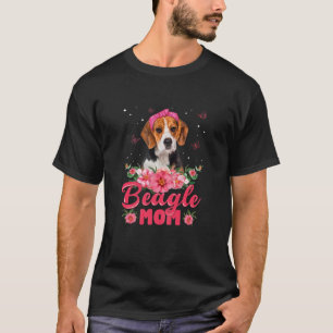 Womens Dog Mom Mother's Day Gifts Flowers Beagle M T-Shirt