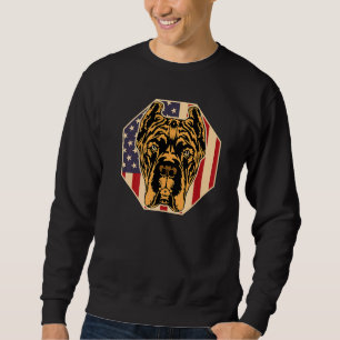 Womens Dog  USA Flag Cane Corso Mom  1 Sweatshirt