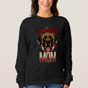 Womens Dog USA Flag Cane Corso Mom 2 Sweatshirt