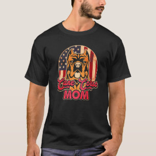Womens Dog  USA Flag Cane Corso Mom T-Shirt