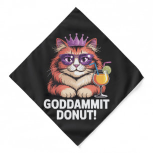 Women's Donut Princess Cat Meme Bandana