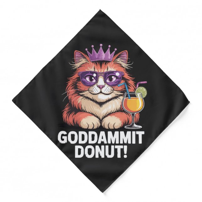 Women's Donut Princess Cat Meme Bandana (Front)