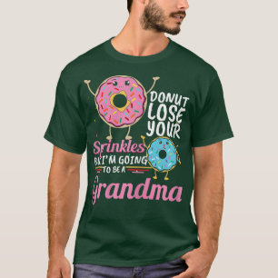 Womens Donut Sprinkles Grandma Baby Reveal Gender  T-Shirt
