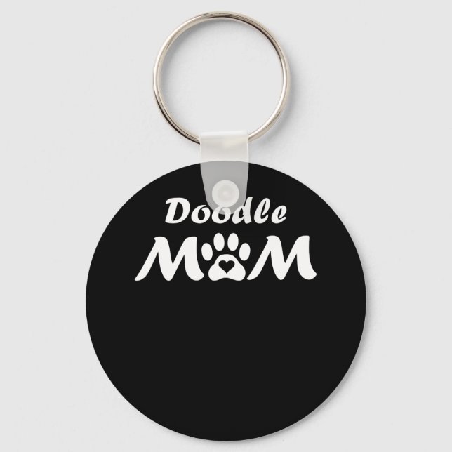Womens Doodle Mom Keychain (Front)