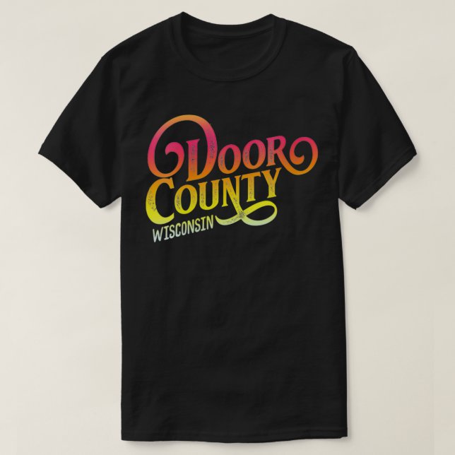 Womens Door County Wisconsin tourist design adults T-Shirt (Design Front)