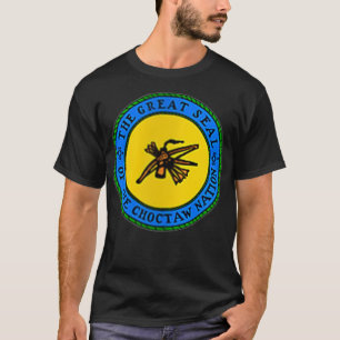 Womens DOUBLE SIDED Choctaw Nation Flag Choctaw V T-Shirt