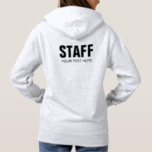 Womens Double Sided Hoodies Ash Grey Staff