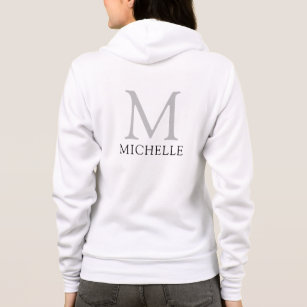 Womens Double Sided Hoodies Name Monogram Clothing