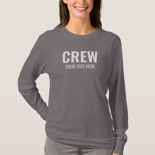 Womens Double Sided Print Crew Team Member T_Shirt