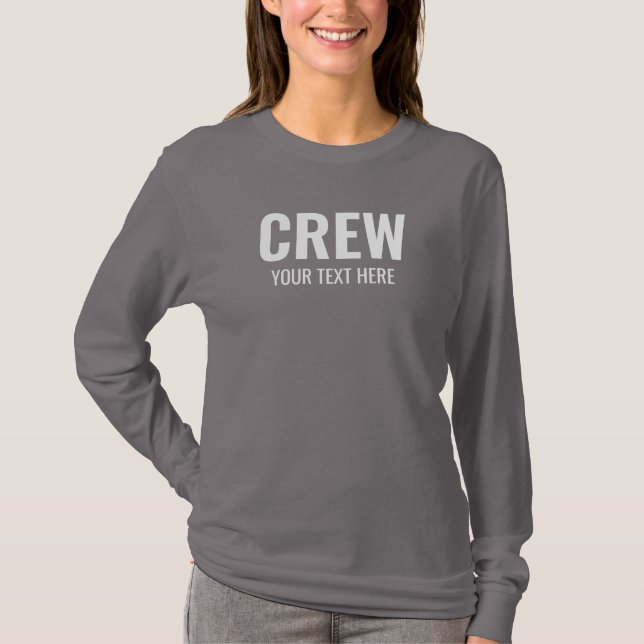 Womens Double Sided Print Crew Team Member T-Shirt (Front)