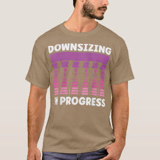 Womens Downsizing In Progress Funny Gym Fitness S T-Shirt