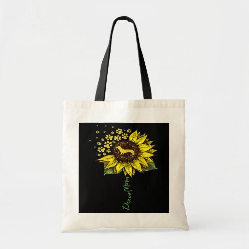 Womens Doxie Mom Sunflower Dachshund Lover For Tote Bag