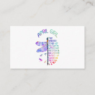 Womens Dragonfly April Girl Whispered To Her Enclosure Card