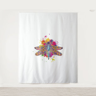 Womens Dragonfly Colorful Graphic Insect Tapestry