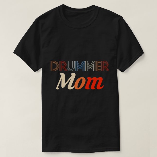 Womens Drummer Mom Drums Drumming Drumset Snare Mu T-Shirt (Design Front)