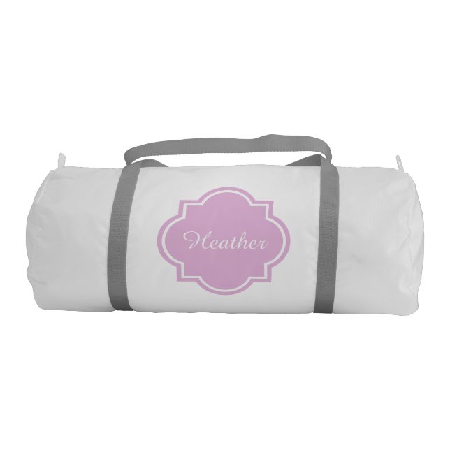 Womens duffle bag personalized with custom name (Front)