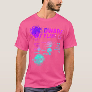 Womens Dwarf Planets Science Space Solar Astronomy T-Shirt