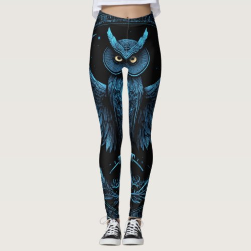 Womens Eagle Print Leggings Leggings