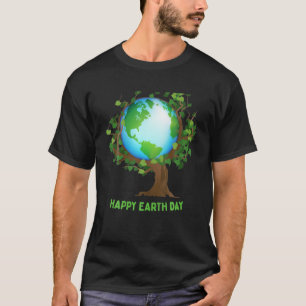 Womens Earth Day Pro Environment Save World Tree T-Shirt