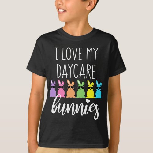 Womens Easter Daycare Teacher Provider I Love My D T_Shirt