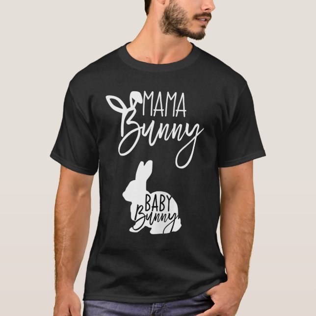 Womens Easter Pregnancy Pregnant Mom Mama Bunny Ba T-Shirt (Front)