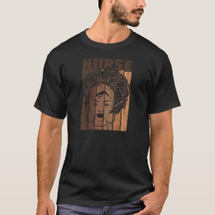 Womens Educated Black Nurse Melanin Black History T-Shirt