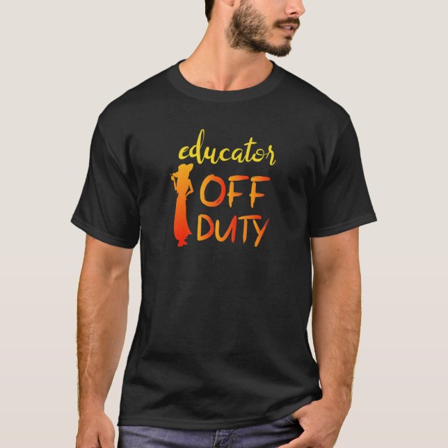 Womens Educator Teacher Women Hat Drink Off Duty F T-Shirt (Front)