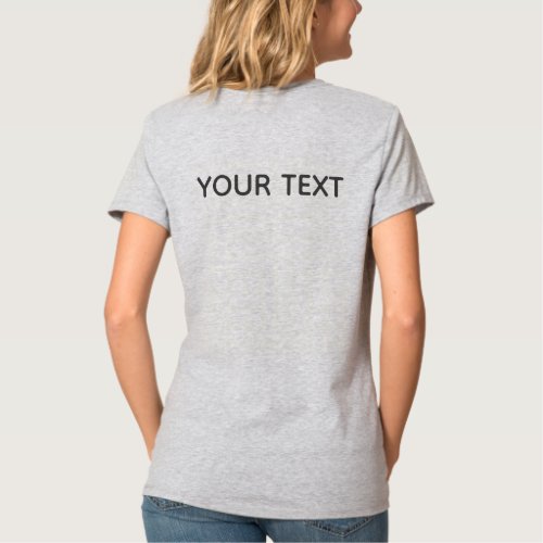 Womens Elegant T_Shirts Add Text Back Design