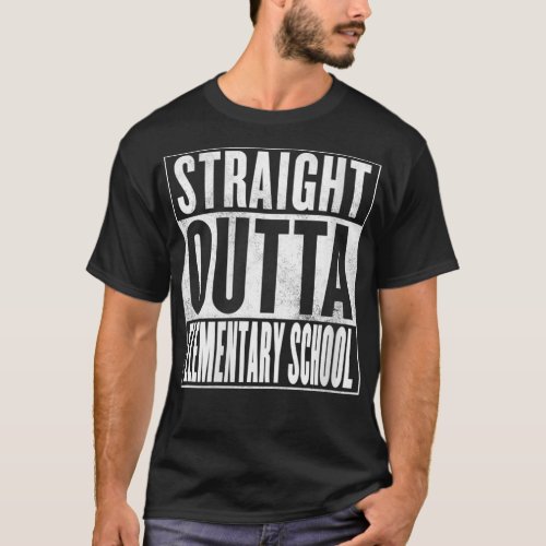 Womens Elementary School  Straight Outta Elementar T_Shirt