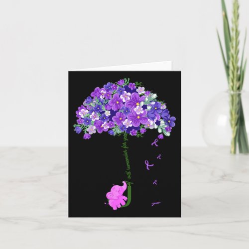 Womens Elephant I Will Remember For You Sunflower  Card