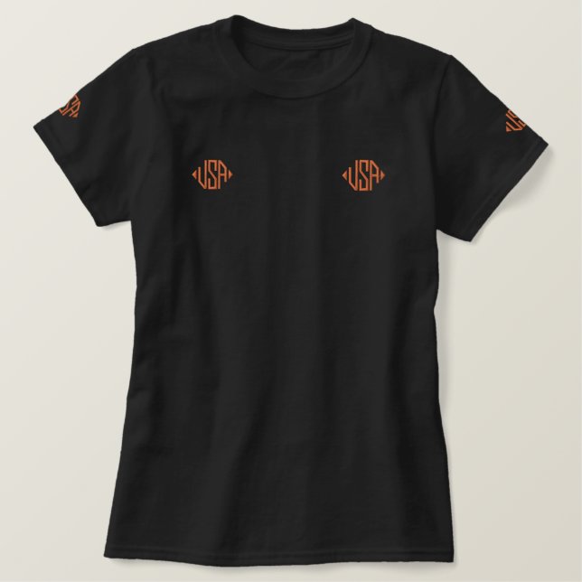 Women's Embroidered Basic T-Shirt (Design Front)