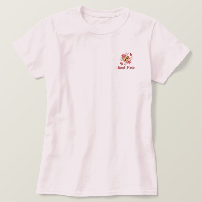 Womens' Embroidered Basic T-Shirt (Design Front)