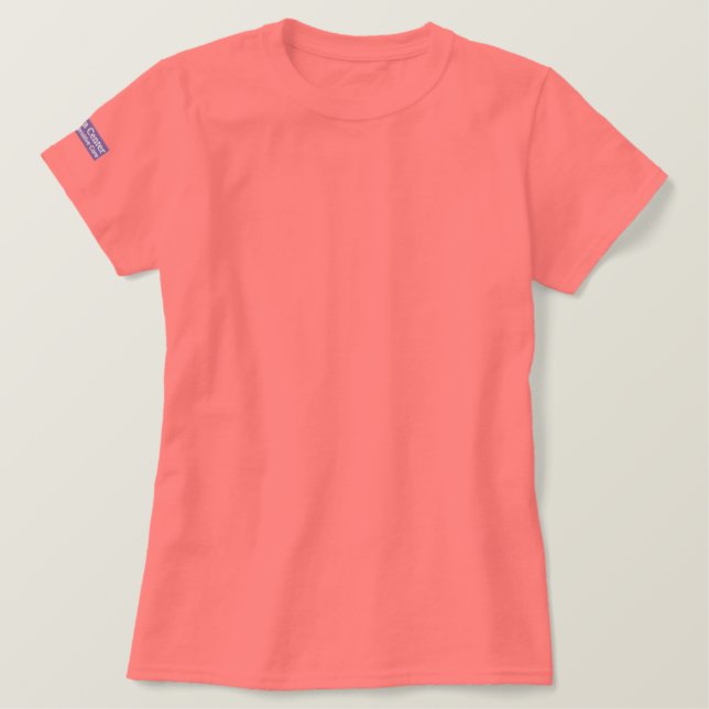 Women's Embroidered Sleeve Basic T-Shirt (Design Front)