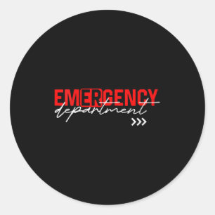 Womens Emergency Room Er Rn Nurse Nursing School H Classic Round Sticker