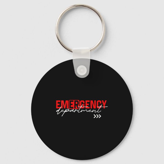 Womens Emergency Room Er Rn Nurse Nursing School H Keychain (Front)