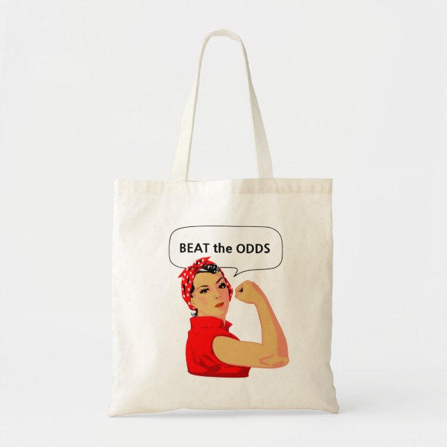 Women's Empowerment & Beat the Odds Editable Text Tote Bag (Front)
