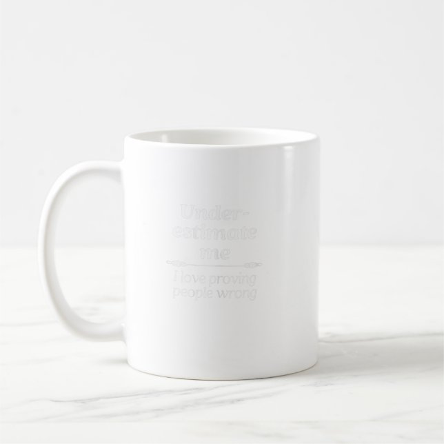 Womens Empowerment Gifts Feminist Underestimate Me Coffee Mug (Left)