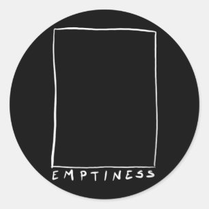 Womens Emptiness Funny Sarcastic Humor Quote Classic Round Sticker