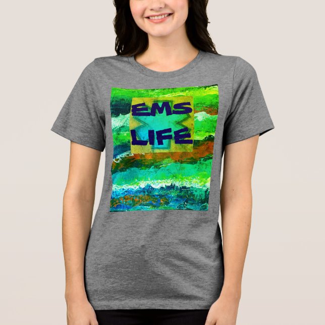 Women's EMS Life star of life Tri-Blend Shirt (Front)