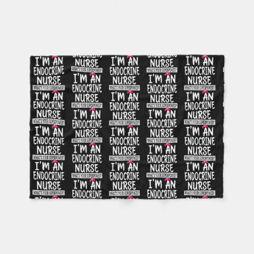 Womens Endocrine Nurse Funny Nursing School Fleece Blanket