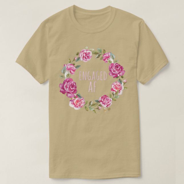 Womens Engaged AF  Bride to Be Wedding  T-Shirt (Design Front)